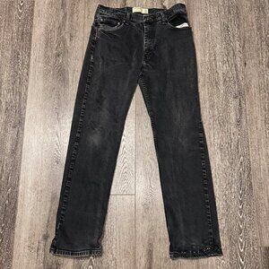 Wrangler Jeans Mens 32 X 32 Regular Fit Comfort Flex Waist Denim Pants Black